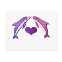 Kissing Dolphins Postcard