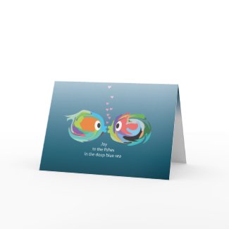 Kissing Fish greeting card