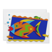 Kissing Fish Invitation