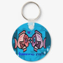 kissing-fish keychain by design_girl kissing-fish keychain