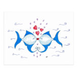 Kissing Fish Postcard