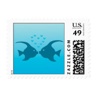 Kissing fish stamp