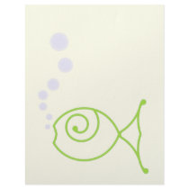 Kissing Fish With Bubbles Letterhead Template