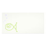 Kissing Fish With Bubbles Custom Photo Card