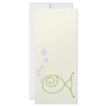 Kissing Fish With Bubbles rack cards