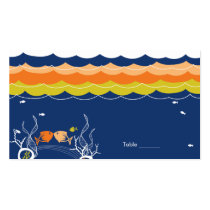 Kissing Fishes + Coral Waves 2 Table / Place Card business cards