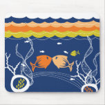 Kissing Fishes Corals Seaweeds Underwater Sea mousepads