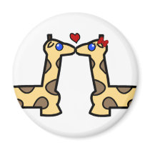 Kissing Giraffes magnets