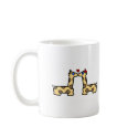 Kissing Giraffes mugs
