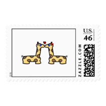 Kissing Giraffes Postage Stamps