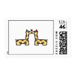 Kissing Giraffes postage