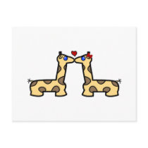 Kissing Giraffes postcards