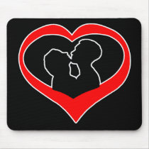 Kissing Heart-dark mousepads by mikek92349 Kissing Heart-dark mousepads