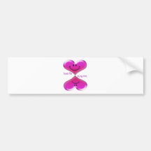 Kissing Hearts, Loves Me, Loves Me Not Bumper Stickers