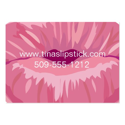 Kissing Lips Business Cards (back side)