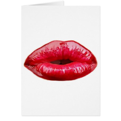 Kissing lips! greeting card