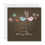 Kissing Love Birds floating hearts/mocha Announcement