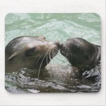 Kissing Mom mousepads