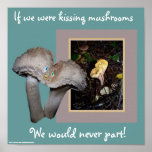 Kissing Mushrooms Print