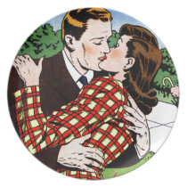 Kissing on the Green Plate