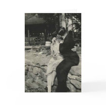 Kissing on the stone wall cards by amazingvintage Kissing on the stone wall cards
