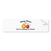 Kissing Orange Blushing Tomato Bumper Sticker