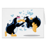 Kissing Penguins Greeting Card