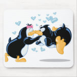 Kissing Penguins Mousepad