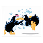 Kissing Penguins  Postcard