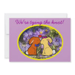 Kissing Rabbits Informal Wedding Custom Invitation