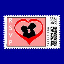 Kissing RSVP Stamps