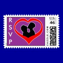 Kissing RSVP Stamps stamps
