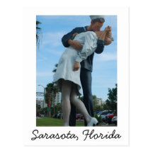 Kissing Sailor, Sarasota, FL Postcards