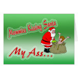 Kissing Santa card