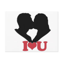 Kissing Silhouette postcards by LovesMe_LovesMeNot Kissing Silhouette postcards