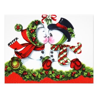 Kissing Snowman Couple
