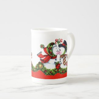 Kissing Snowman Couple