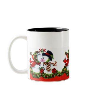 Kissing Snowman Couple
