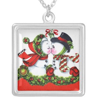 Kissing Snowman Couple