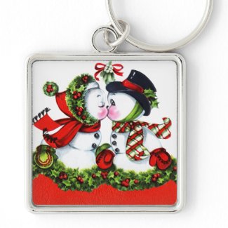 Kissing Snowman Couple