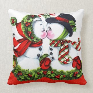 Kissing Snowman Couple
