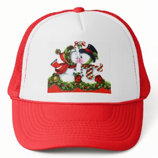 Kissing Snowman Couple