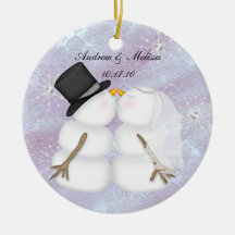Kissing Snowmen Married Our First Christmas Ornament