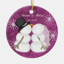 Kissing Snowmen Married Our First Christmas Ornament