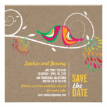 Kissing Summer Birds Photo Wedding Save The Date Personalized Invite
