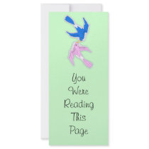 Kissing Swallows Bookmark Template Rack Cards