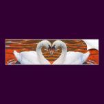 Kissing Swans in Love, Heart Shape Necks