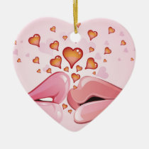 Kissing Valentine Lips ornaments