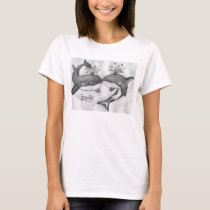 Kissing whales t-shirts