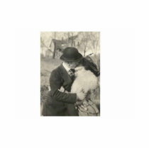 Kissing with fur ornament photo sculptures by amazingvintage Kissing with fur ornament photo sculptures